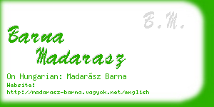 barna madarasz business card
